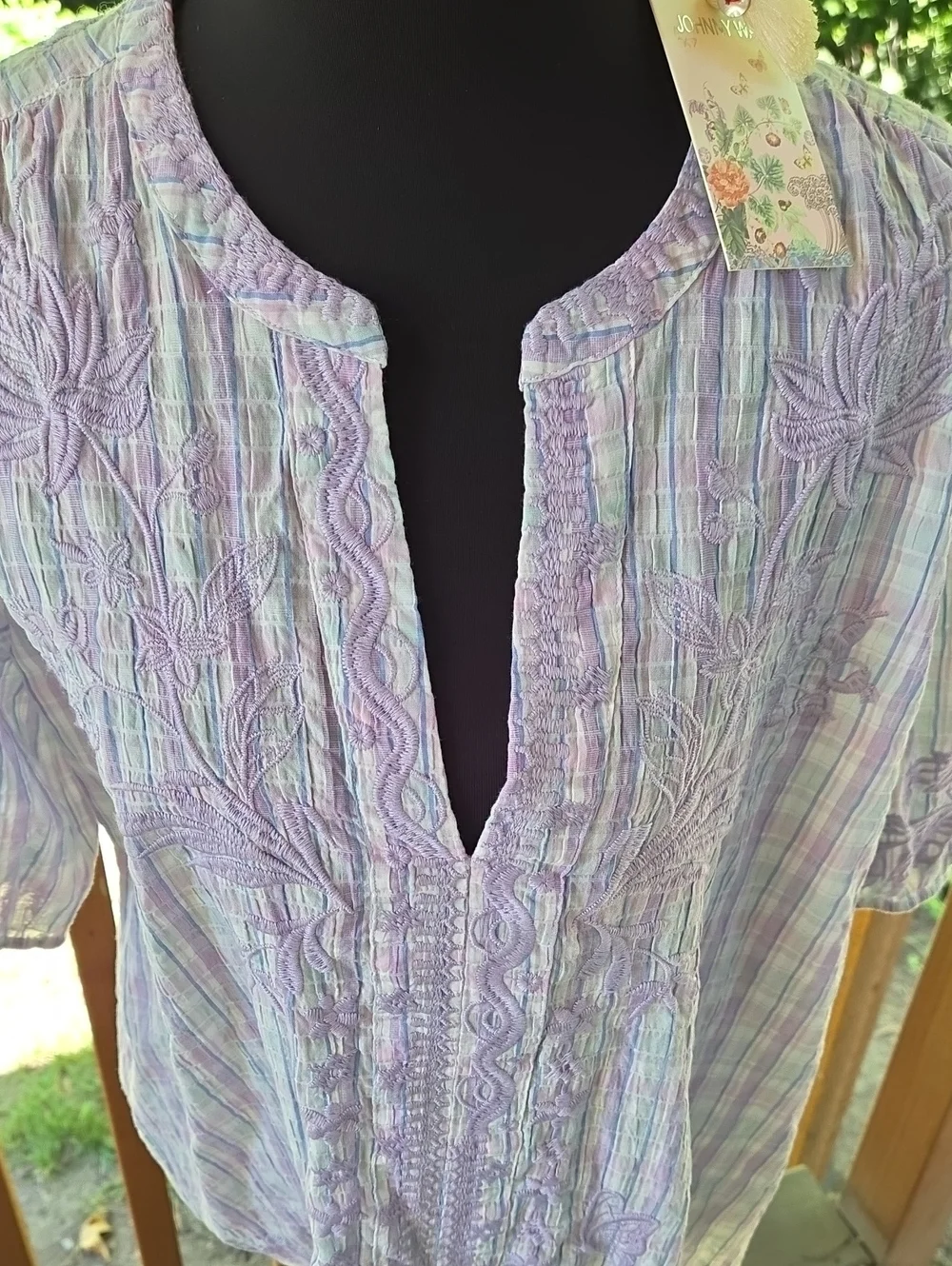NWT Johnny Was Malo Puff Sleeves Top-L